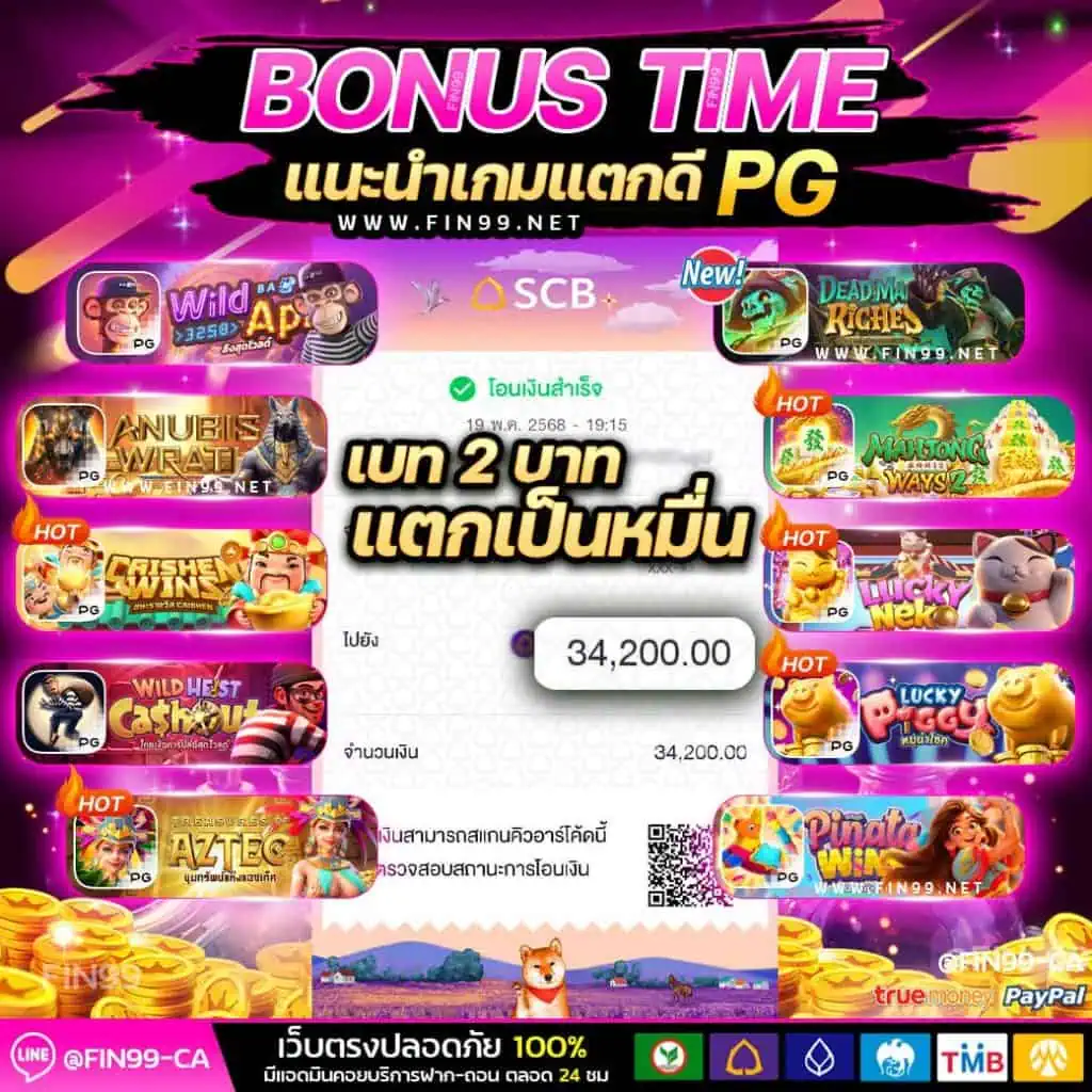 แนะนำเกมแตกดีจากค่ายPG